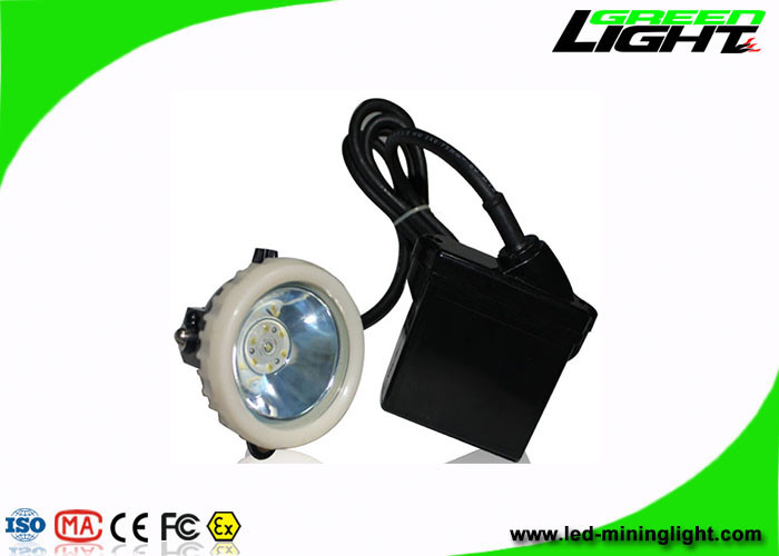 6.6Ah Led Miners Cap Lamp حبالي مضاد للانفجار 10000lux قابل لإعادة الشحن ليثيوم أيون IP67 مقاوم للماء