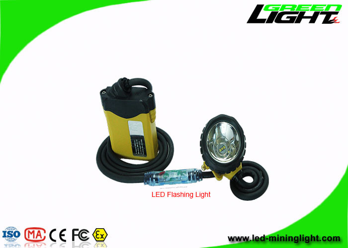 10.4Ah حبالي غطاء التعدين ضوء ABS PC 25000Lux 348lum مع ضوء وامض LED SOS