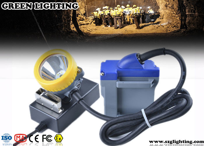 15000 Lux LED Miners Lights للقبعات الصلبة ، مصابيح صلبة لسلامة الحبل 6600mAH