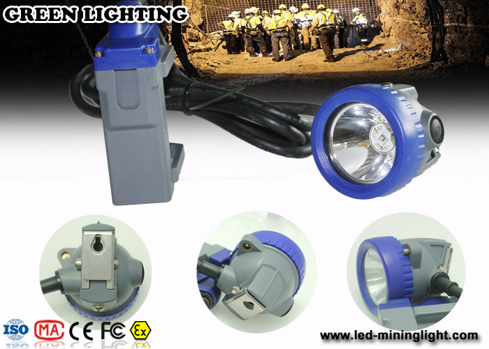 IP68 مقاوم للماء 1.67W Led Cap Lamp تحت الأرض ضوء التعدين مع بطارية Li Ion