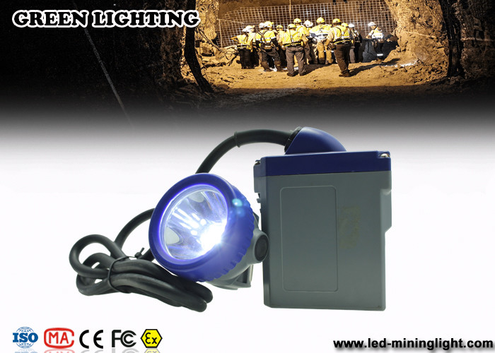 6.6Ah بطارية النحاس التعدين مصباح LED قابل لإعادة الشحن مع Blue PC Bezel 10000lux Main LED