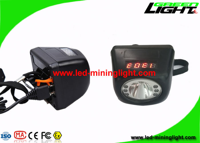 غطاء التعدين اللاسلكي الرقمي المحمول مع شاشة LCD 4.8Ah 8000 Lux
