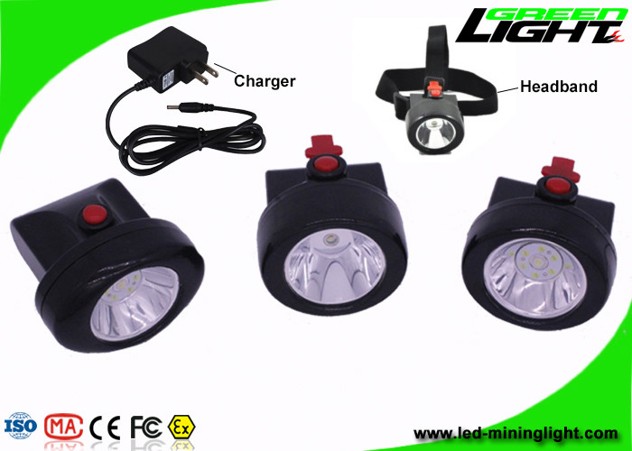 3.7V Li - أضواء غطاء التعدين ببطارية أيون قابلة لإعادة الشحن 13-15 ساعة وقت الإضاءة