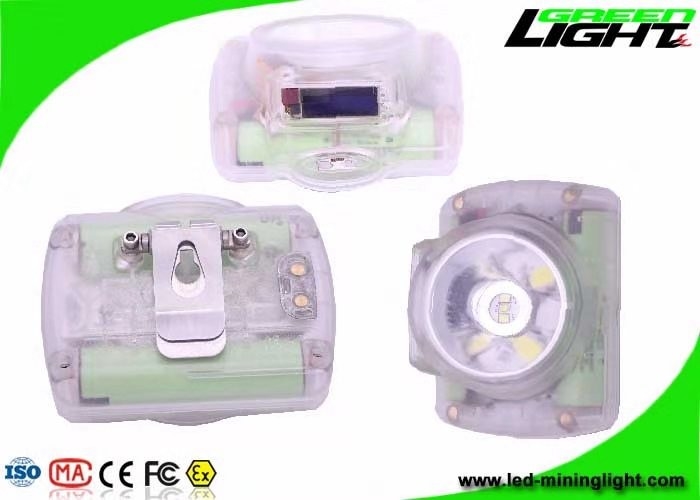 480mA Miners Cap Lamp وقت عمل طويل مع شاشة OLED الرقمية USB المحمولة 4 ساعات شاحن سريع