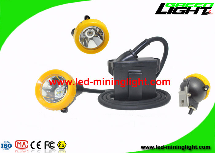 مصباح LED منخفض الطاقة تحذير عمال المناجم أصفر / أسود اللون للسلامة تحت الأرض