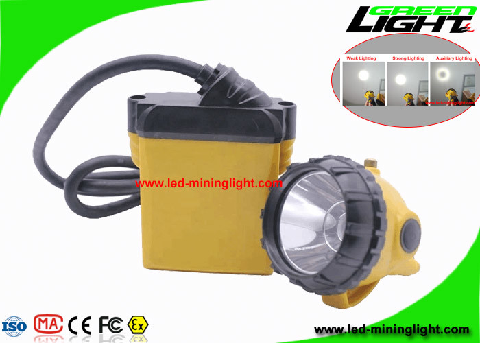 غطاء مصباح التعدين LED عالي الأمان 25000 لوكس مع بطارية سامسونج 10.4Ah