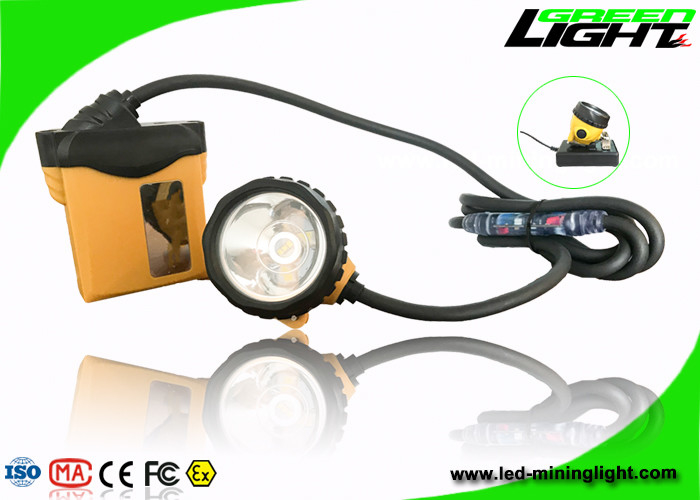 IP68 مقاوم للماء التعدين الصلب قبعة بقيادة أضواء 3.7V 25000lux سطوع 1200 دورة بطارية