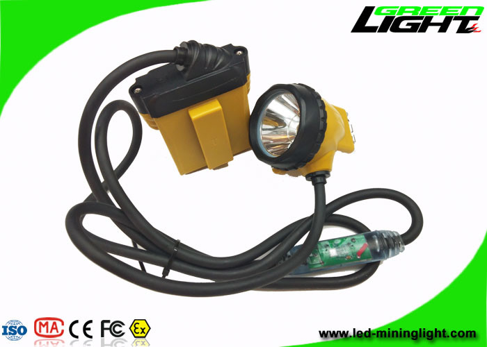 مصباح غطاء عمال المناجم LED منخفض الطاقة 10.4Ah 25000lux شاحن عالي الشعاع 2A