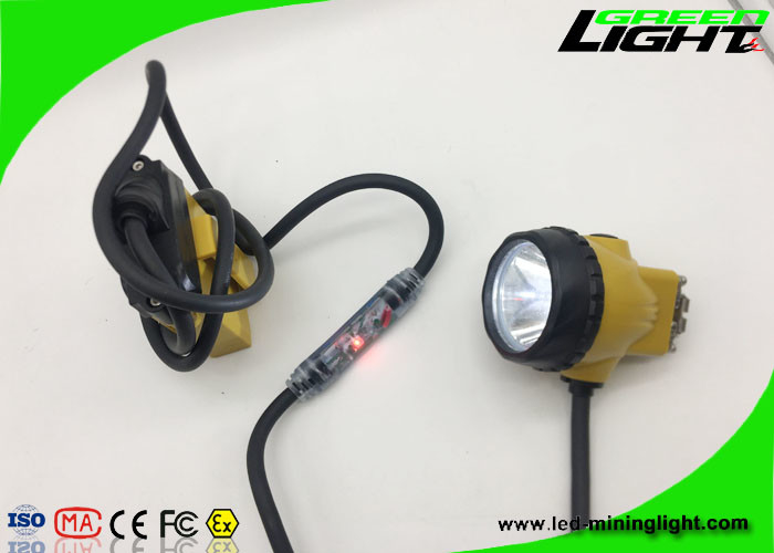 IP68 اللاسلكي LED Miners Cap Lamp Super Bright Rechargeable Aluminium Cup Material