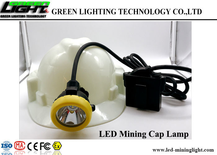 10000Lux Corded LED Miners Cap Lamp ، مقاوم للماء منجم الفحم الصلب قبعة IP68