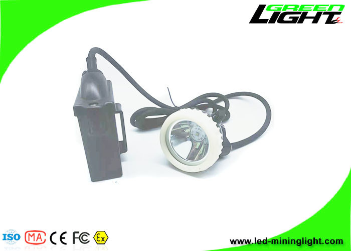 10000Lux LED Miners Cap Lamp بطارية ليثيوم قابلة لإعادة الشحن 1.67W 6600mAh ABS PC مقاوم للماء