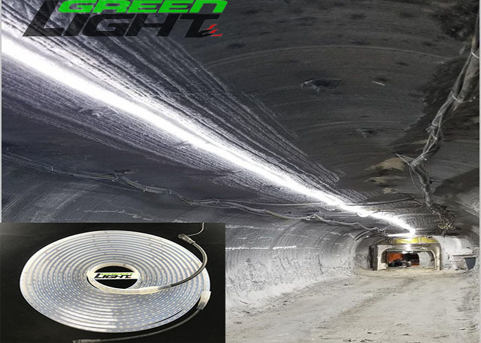 شريط إضاءة LED متعدد الألوان عالي السطوع مقاوم للماء 36 فولت SMD5050 أبيض بارد لنفق التعدين في الهواء الطلق